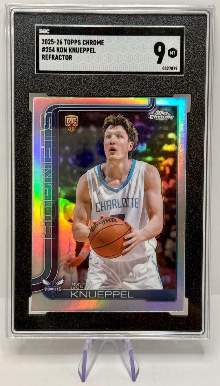 2025-26 Topps Chrome #254 Kon Knueppel Rookie Refractor SGC 9